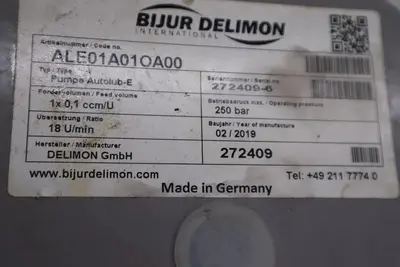 NEW BIJUR DELIMON ALE01A01OA00 LUB AUTOLUBE 24VDC 2L 1EL .1CC STOCK H1843
