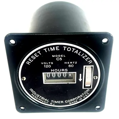 NEW INDUSTRIAL TIMER CORP. C-5 RESET TIME TOTALIZER 120V 60HERTZ C5