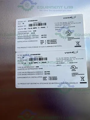 USED VWR GTVWG49FSSA STAINLESS STEEL DOUBLE DOOR FREEZER - 25°C 49 CU, FT.