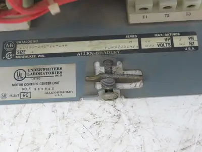Allen Bradley 2106B Reversing Combination Motor Starter NEMA 1 MCC 10Hp 460V 20"