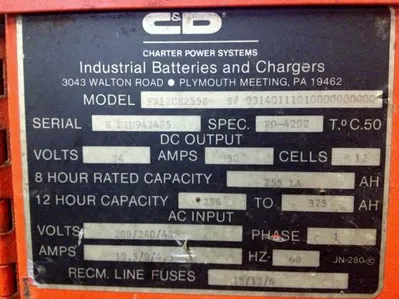 USED Charter Power Systems FR12CE255E