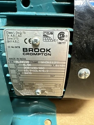 NEW Brook Crompton WA2M5.5-2