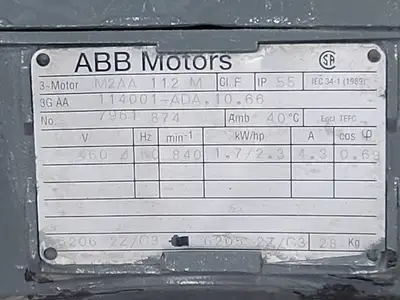 USED ABB MOTORS M2AA112M