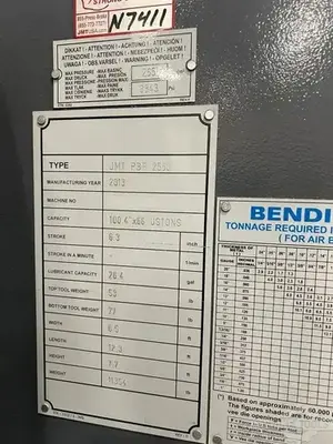 Used 2013 JMT PBF 2560 Press Brakes Arizona US | KD Machinery #1340173