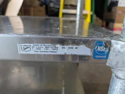 DUKES STAINLESS STEEL COMMERCIAL PREP TABLE