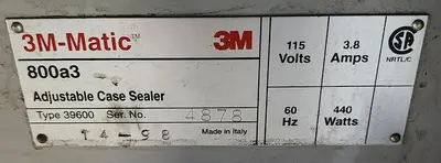 USED 1998 3M-MATIC 800-A3