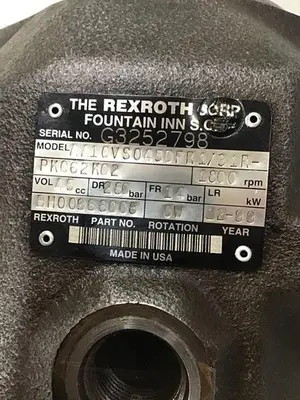 USED REXROTH AA10VS045DFR131RPKC62K02
