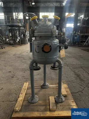 USED De Dietrich 10 Gal DeDietrich Glass Lined Reactor, 300/115#