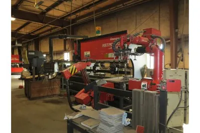 Amada Astro 100 CNC Press 80 ton x 8′ and w/6-axis Robotic Bend Cell