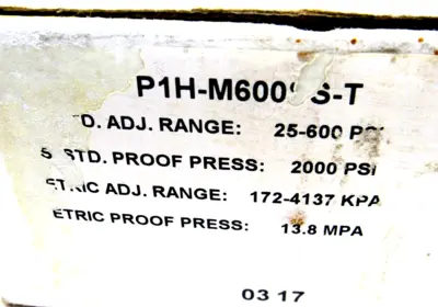 NEW BARKSDALE P1H-M600SS-T PRESSURE SWITCH P1HM600SST