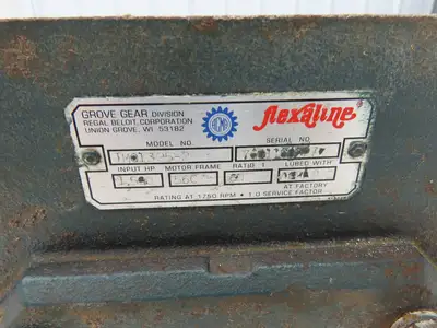 Grove Gear TM01325-2 Flexaline Gearbox 60:1 Reducer 1.5Hp 29 RPM LH 56C