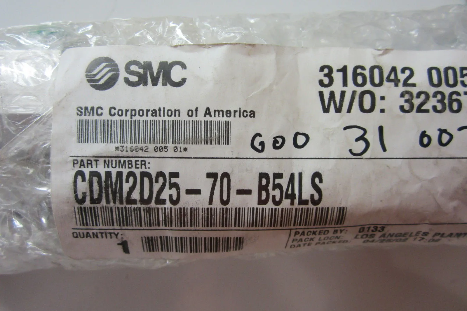 NEW SMC CDM2D25-70-B54LS CYLINDER CDM2D2570B54LS