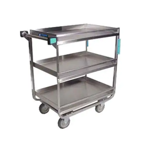 Lakeside 730 3 Level Stainless Utility Cart w/ 700 lb Capacity, Raised Ledges