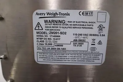 AVERY WEIGH-TRONIX ITW ZM201-SD2 / ZM201SD2 (USED) SCALE OUTUT STOCK 3036-A