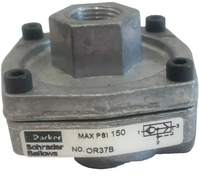 NEW PARKER 0R37B 3/8" EXHAUST VALVE MAX PSI 150