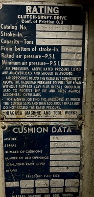 USED NIAGARA NIAGARA PN-335-96-48 PRESS