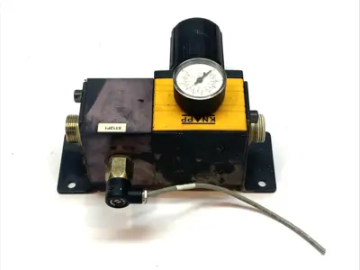 Used Knapp Pneumatic Air Pressure Regulator w/Gauge Wall Mount Bracket Assem Air Pressure Regulators Michigan US | Maverick Industrial Sales #1395593