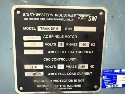 USED SOUTHWESTERN INDUSTRIES TRAK DPM