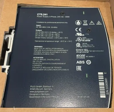 NEW PULS CT5.241 POWER SUPPLY CT5241