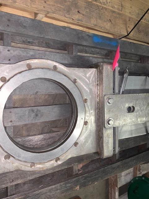 Dezurik 14" Through Port Knife Gate Valve with Pneumatic Actuator