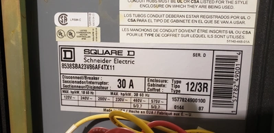 USED SQUARE D 8538SBA23V86AF4TX11