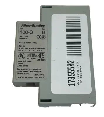 ALLEN BRADLEY 100-SB11 AUXILIARY CONTACT 100SB11 NEW, SURPLUS 8 COUNT