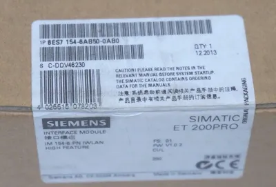 NEW SEALED SIEMENS 6ES7-154-6AB50-0AB0 INTERFACE MODULE 6ES71546AB500AB0