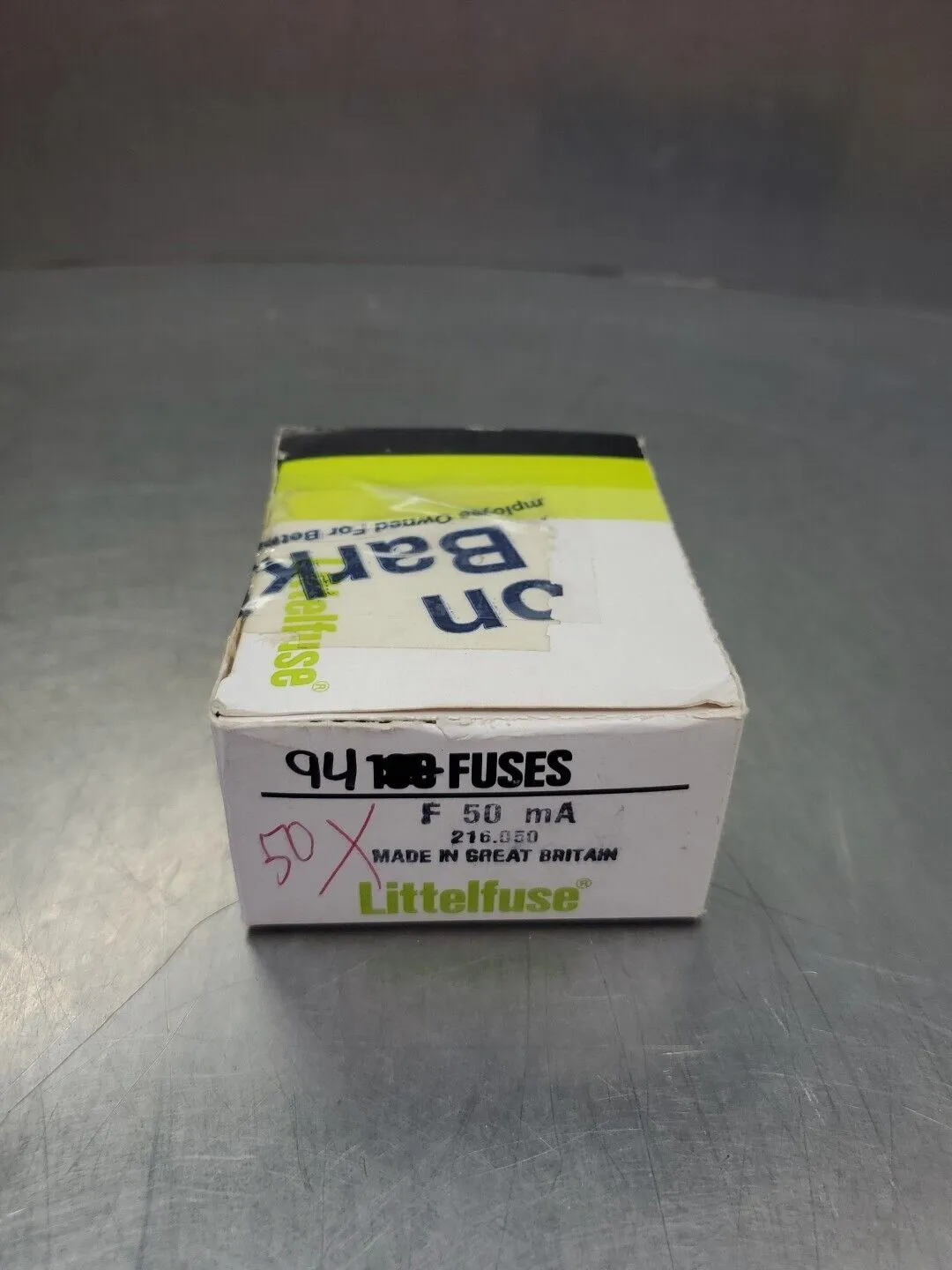 Littelfuse F 50 mA Cartridge Fuses, Lot of 94. 4D-40