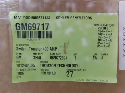 USED KOHLER GM69717