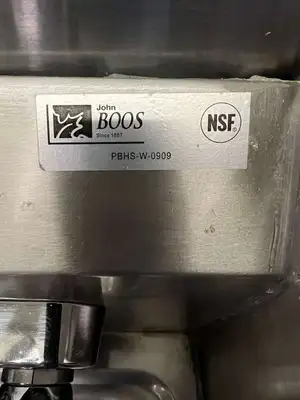Used John Boos Used John Boos PBHS-W-0909 Stainless Steel Hand Sink with Faucet Sinks Illinois US | Falcon Restaurant Supply #1375051