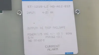 USEDROCHESTER INSTRUMENTS ET-1218-LZ-H3-A12-EST HITRIP FAILSAFE ET1218LZH3A12EST