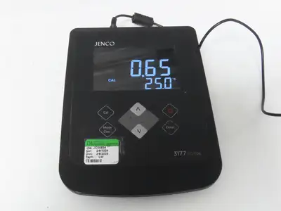 Jenco 3177 EC/TDS Conductivity/TDS/Salinity Basis Benchtop Meter 120V or 6 AAA