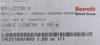 NEW REXROTH R911333828 CABLE RKH0111 1.8M