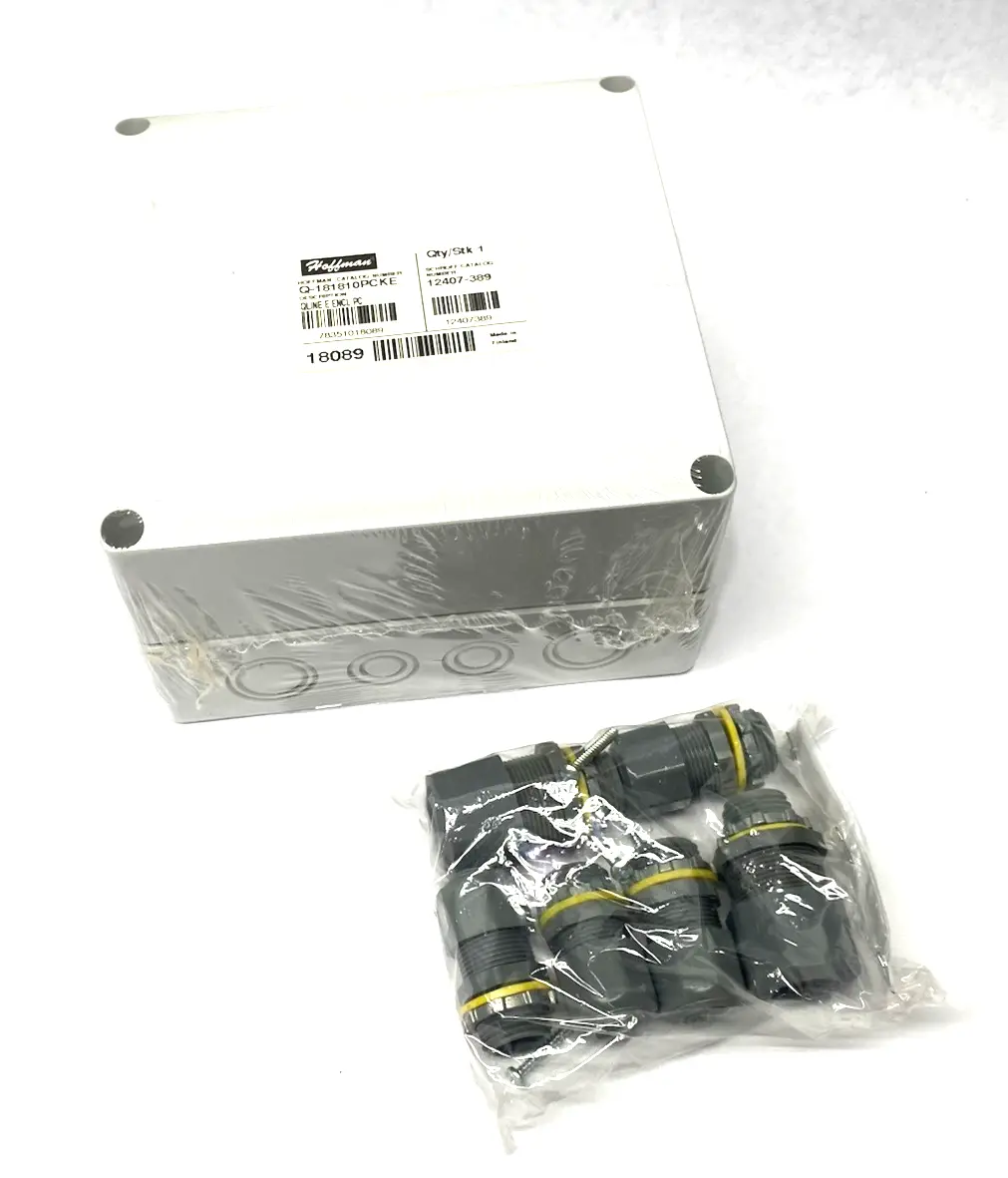 New | in-Stock Hoffman QLine E Enclosure, Polycarbonate 7" x 7" x 4" Electrical Boxes Michigan US | Maverick Industrial Sales #1392049