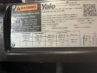 Used 1998 Yale ERP030VTN36T99 Electric Forklifts Ohio US | Value Forklifts #1321742