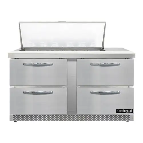 Continental SW60N18M-FB-D 60" Sandwich/salad Prep Table W/ Refrigerated Base, 115v