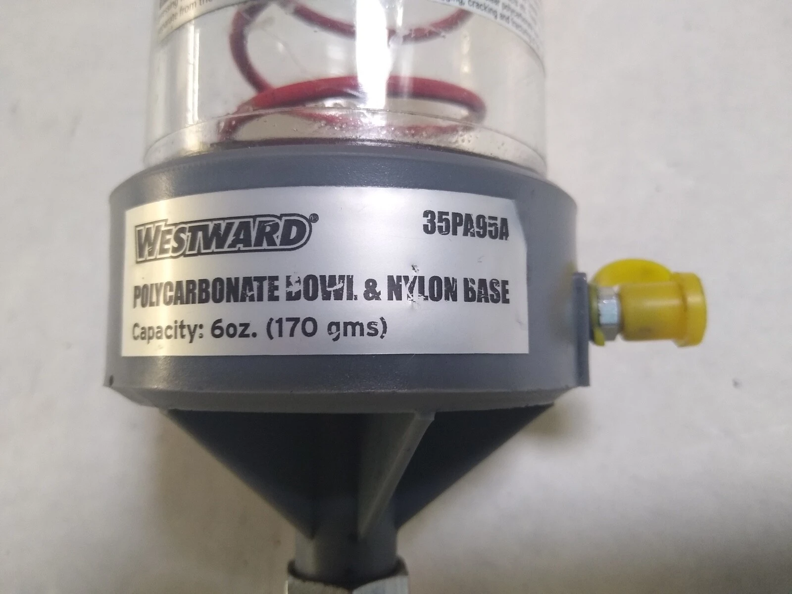 USED Westward polycarbonate bowl and nylon base grease reservoir