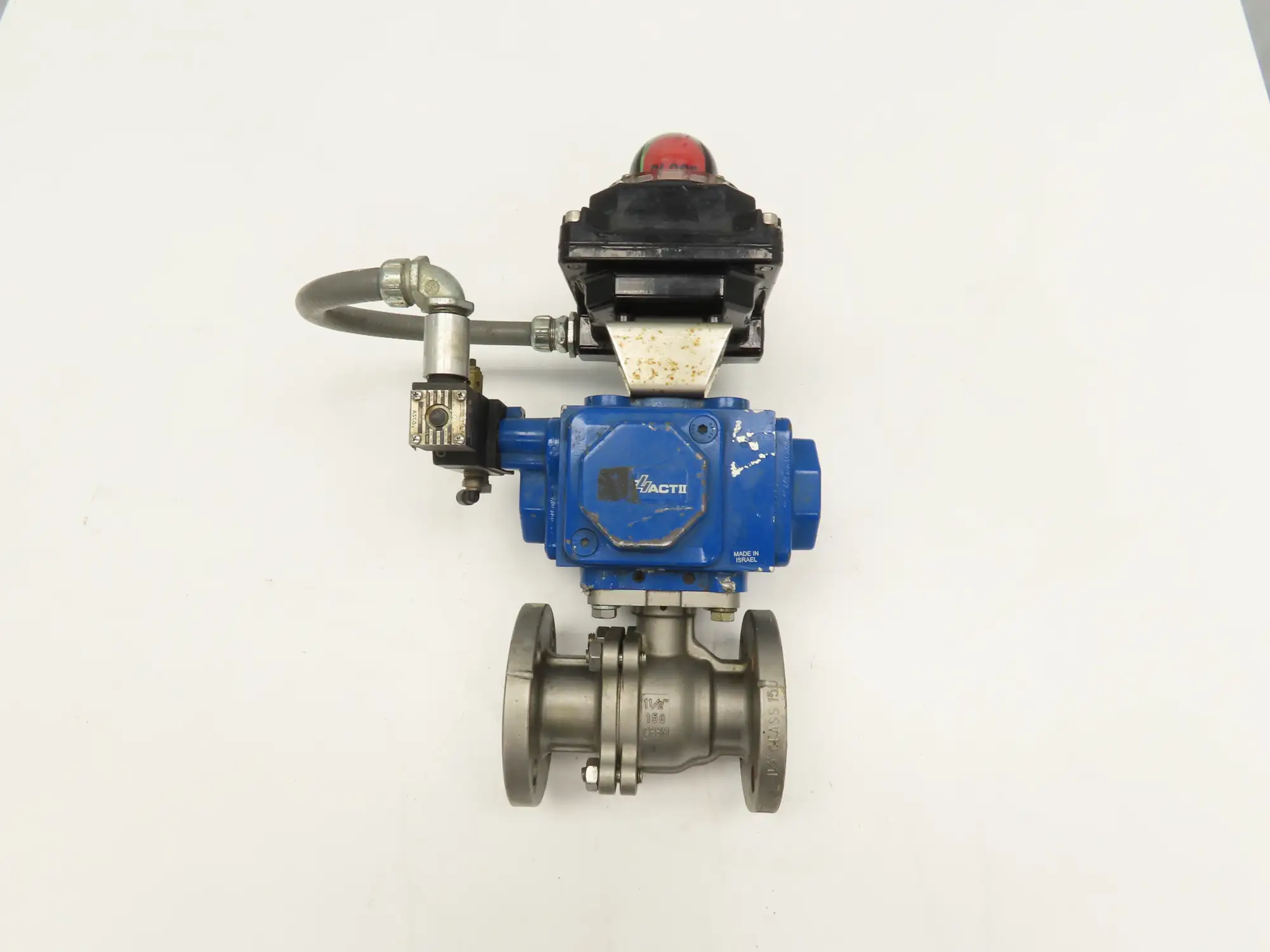 Flowserve 1-1/2" Stainless Ball Valve Compact II Pneumatic Actuator C30 SR-2C