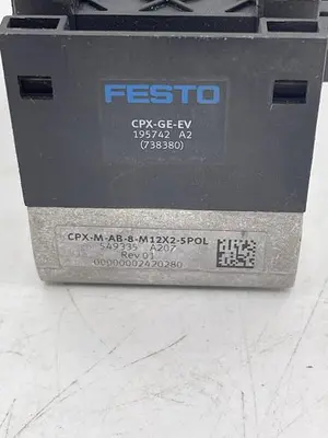 Used FESTO FESTO CPX-GE-EV CPX-M-AB-8-M12X12-5P0C Parts (Hydraulics and Pneumatics) | ND Industrial Surplus #1214795