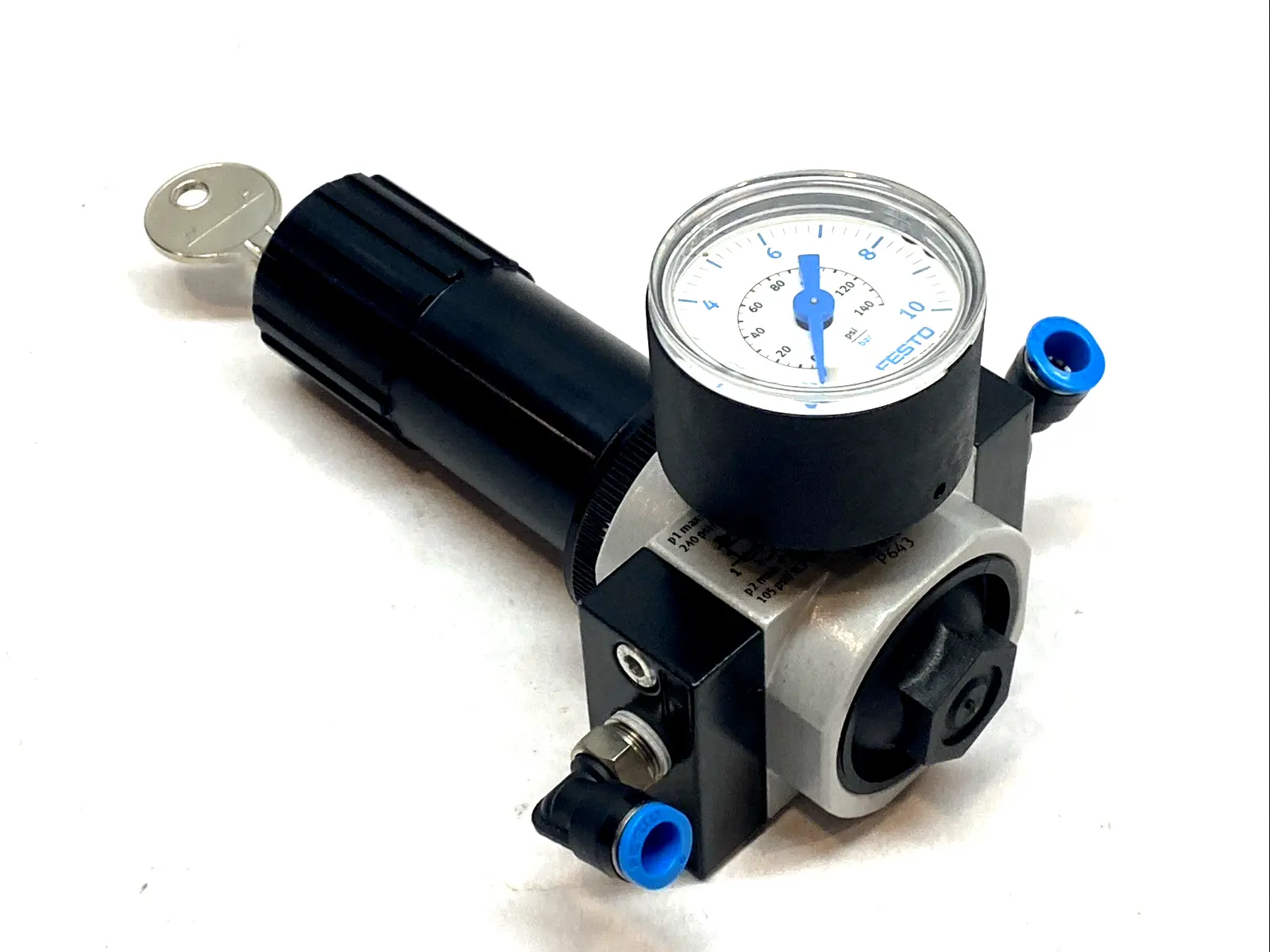 USED FESTO PRESSURE REGULATOR G1/8 0.5-7BAR PANEL MOUNT 194606