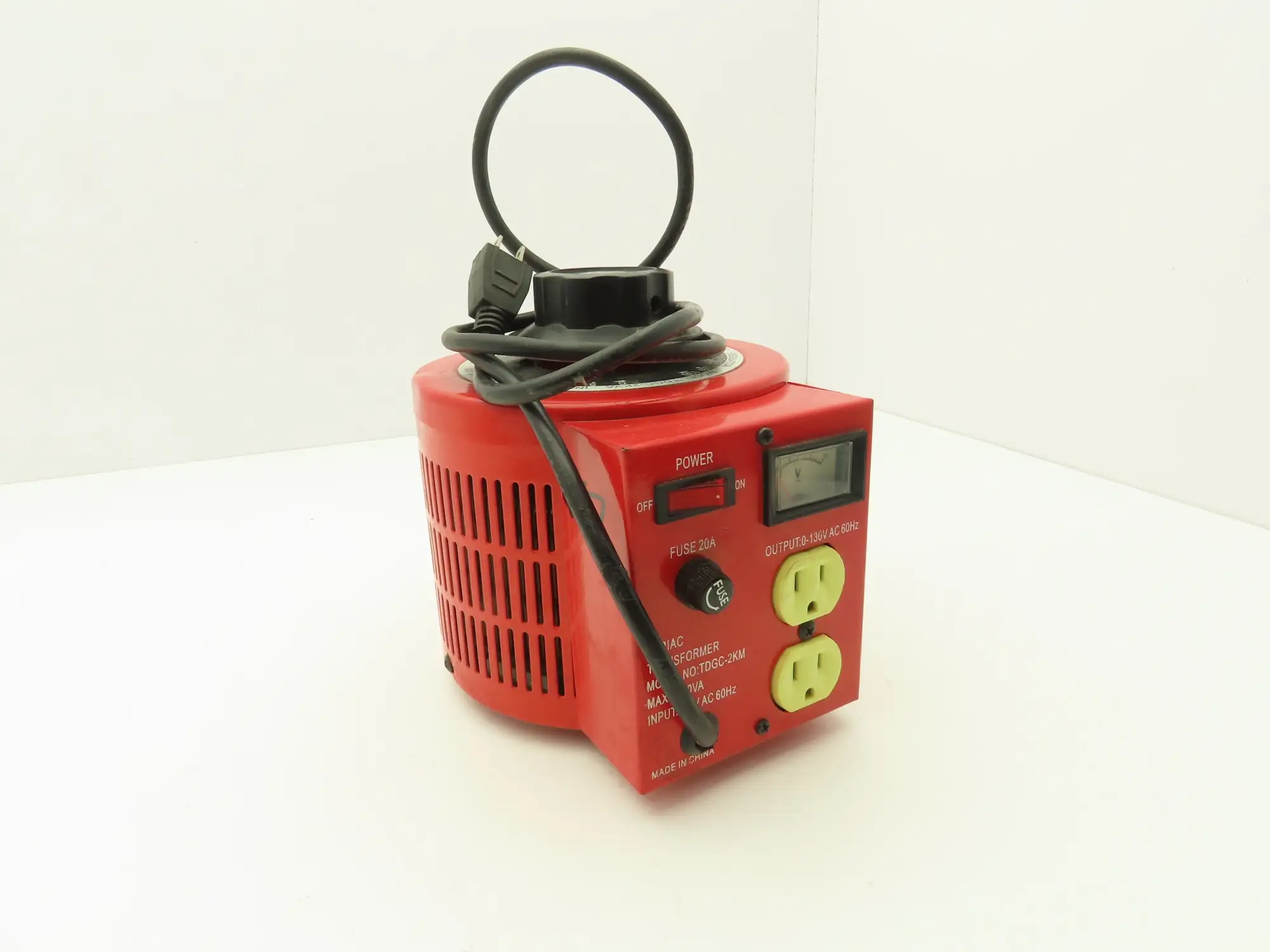 Variac TDGC-2KM Variable Voltage Transformer 2000VA 115V Input 0-130VAC Output