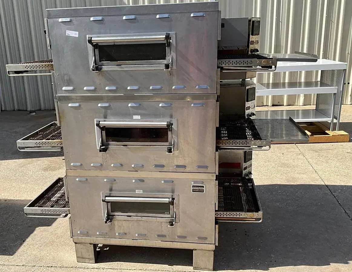 USED MIDDLEBY MARSHALL GAS TRIPLE DECK CONVEYOR OVENS PS536GS