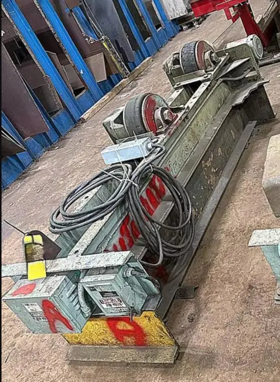 20,000 LB (10 TON) ARONSON MODEL #WRD10 POWERED TANK TURNING ROLLS, DRIVE & IDLER: YOBRO #25144
