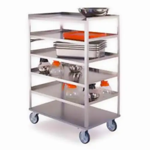 Lakeside 462 Queen Mary Cart - 6 Levels, 500 lb. Capacity, Stainless, Flat Edges