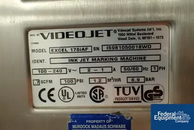 USED Videojet Video Jet Coder, Model 178i