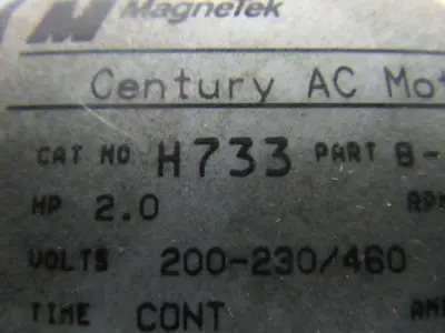 SCOT MAGNETEC H733 Motorpump 4.88" Imp. 2HP 3Ph 3450/2850RPM 50/60Hz