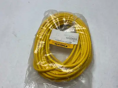 USED TURCK, COGNEX SINGLE ENDED CONNECTION CORDSET BREAKOUT CABLE IVSL-5PM12-15
