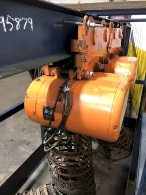 10 TON CM MODEL #POWERSTAR-7201 ELECTRIC CHAIN HOIST WITH POWER TROLLEY: STOCK #18368