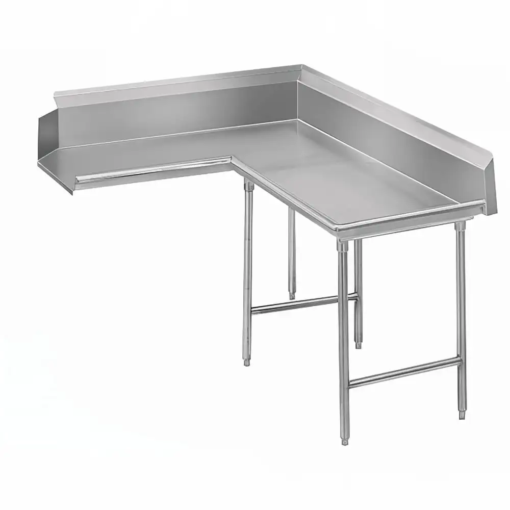 Advance Tabco DTC-K70-48R 47" Komer Clean Dishtable - Crossrails, Stainless Legs, L-R, 14 ga 304 Stainless