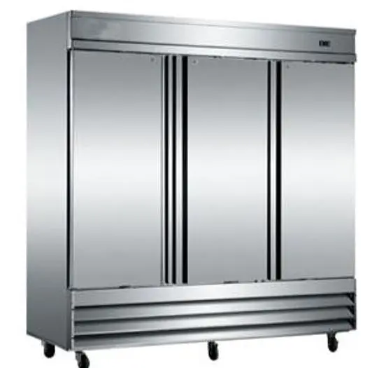 3 DOOR UPRIGHT FREEZER - STAINLESS STEEL -120 VOLT